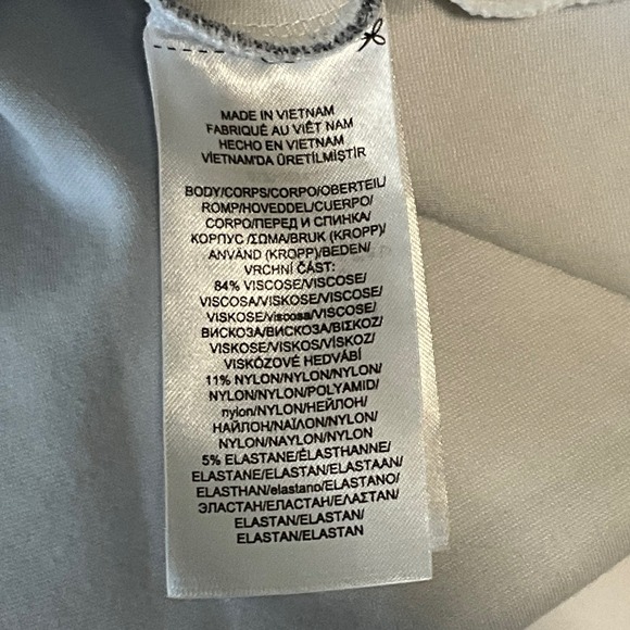 Lauren Ralph Lauren Top XL Navy Blue White Striped Bell Sleeve Knit Blouse - Picture 5 of 6